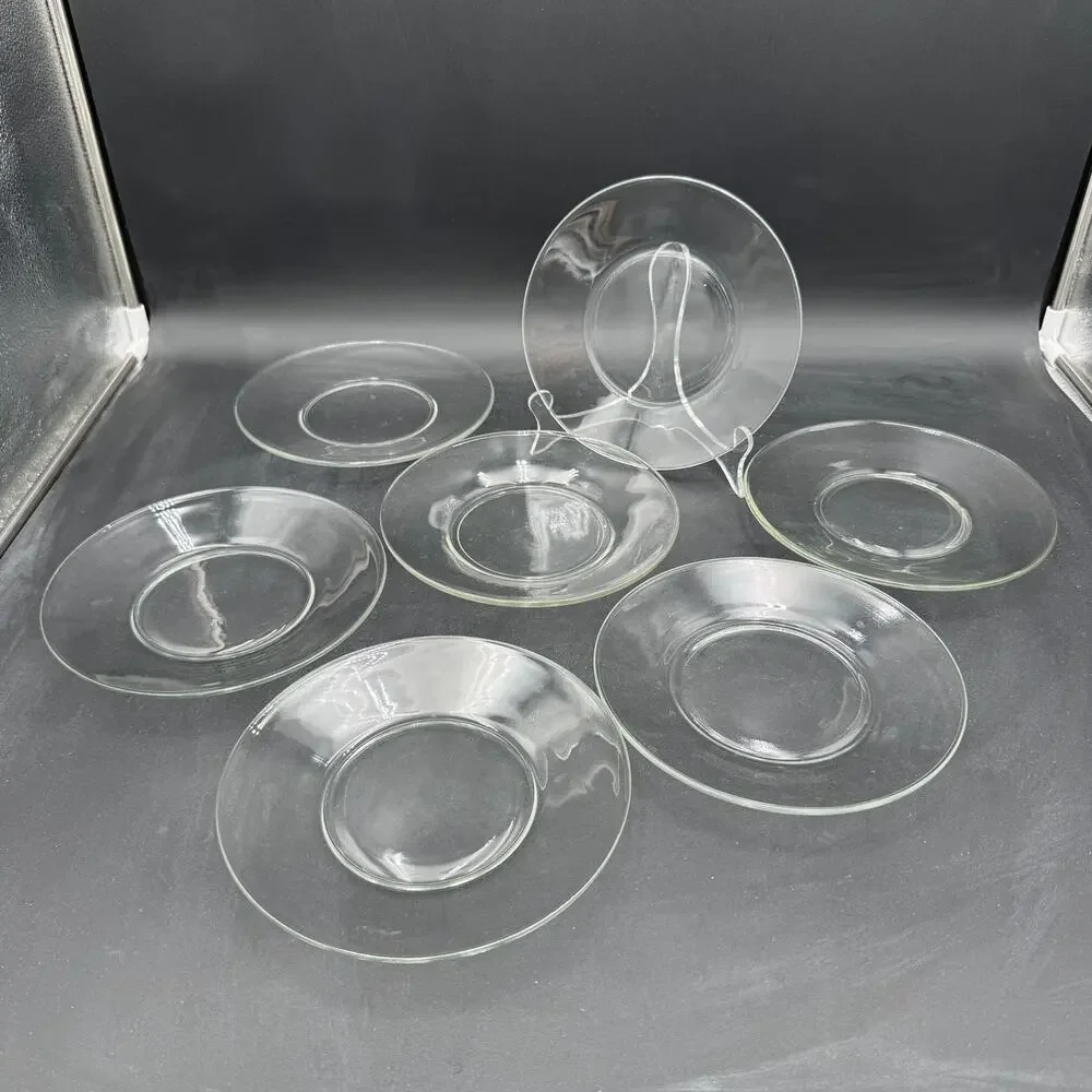 Vintage Glass Salad Plates 8
